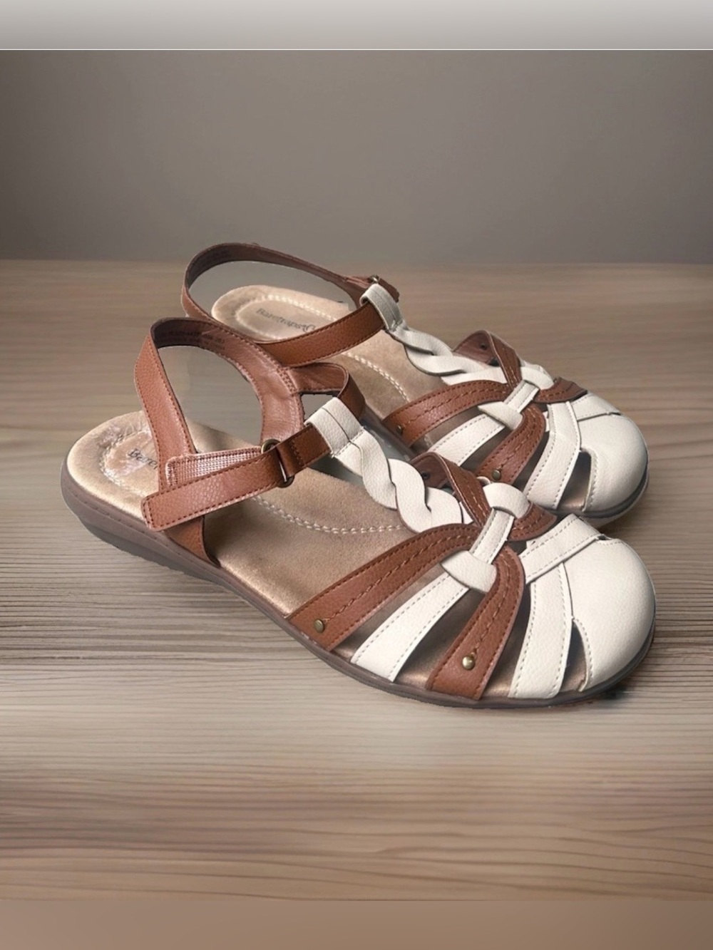 Baretraps Benoni Braided  Shoes/2 Tone Slingback Sandals~10
